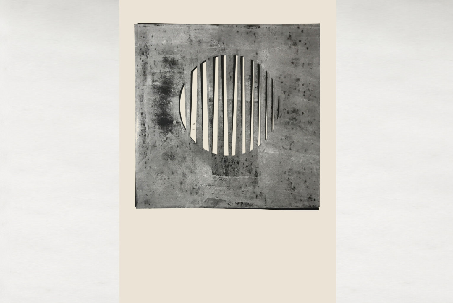 Concrete, original linocut print by Renata Guzera