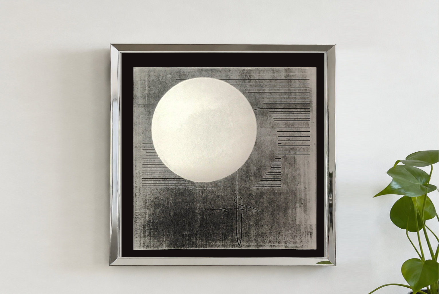 Eclipse V, original linocut print by Renata Guzera