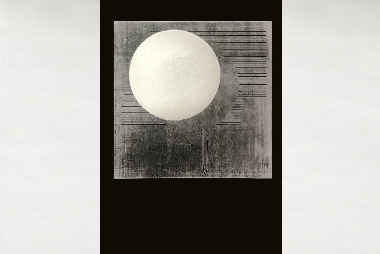 Eclipse V, original linocut print by Renata Guzera