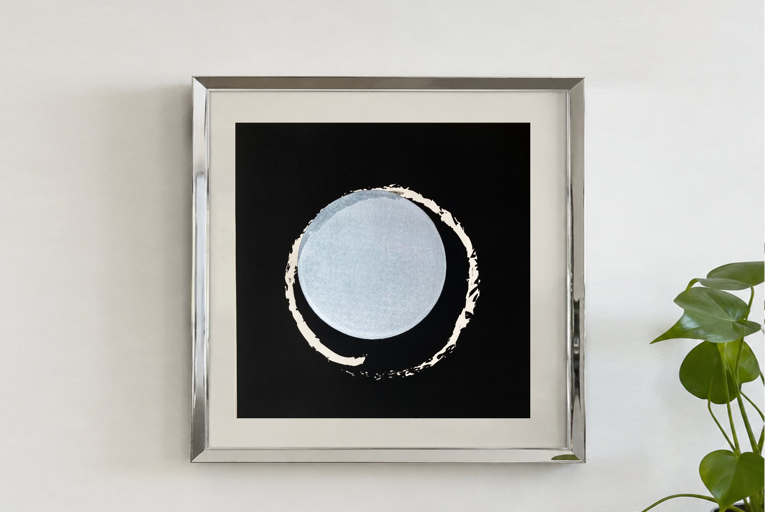 Enso, original linocut print by Renata Guzera